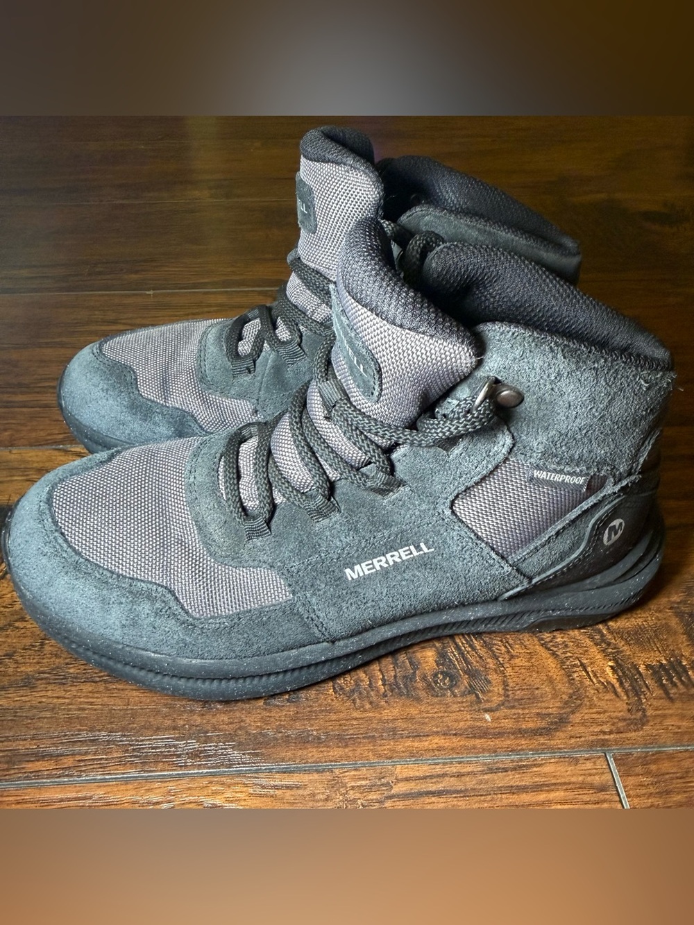 Merrell Kids Ontario 85 Waterproof Boots Size 3.5 youth Outdoor Trail Shoes Hike - Picture 2 of 11